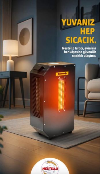 Nestello 3400W Elektrikli Fanlı Isıtıcı