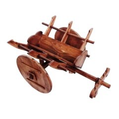 Wooden Oxcart Coffee Table Decor