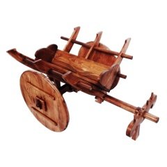 Wooden Oxcart Coffee Table Decor