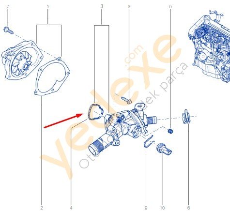 Termostat Kutu Contası 1.5 dCİ MEGANE IV TALİSMAN SANDERO II DUSTER II QASHQAİ J11