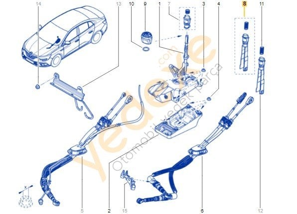 MEGANE IV Geri Vites Mandalı 6 vites 328947176R