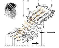 MEGANE II SCENİC II LAGUNA III 1.4 1.6 2.0 16V K4J K4M F4R Emme Manifold Conta Oringi