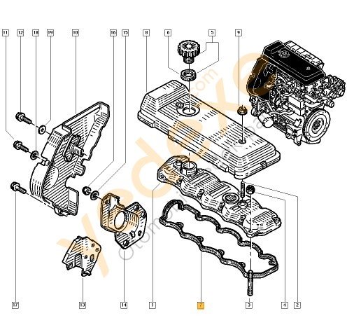 MASTER 2.8 S9W Külbütör Kapak Contası