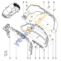 MEGANE III COUPE Arka Tampon 850220057R 850220056R