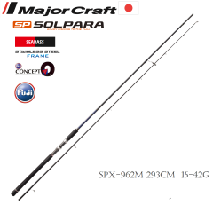Major Craft Solpara New Seabass Spin Kamış SPX-962M 293cm 15-42g
