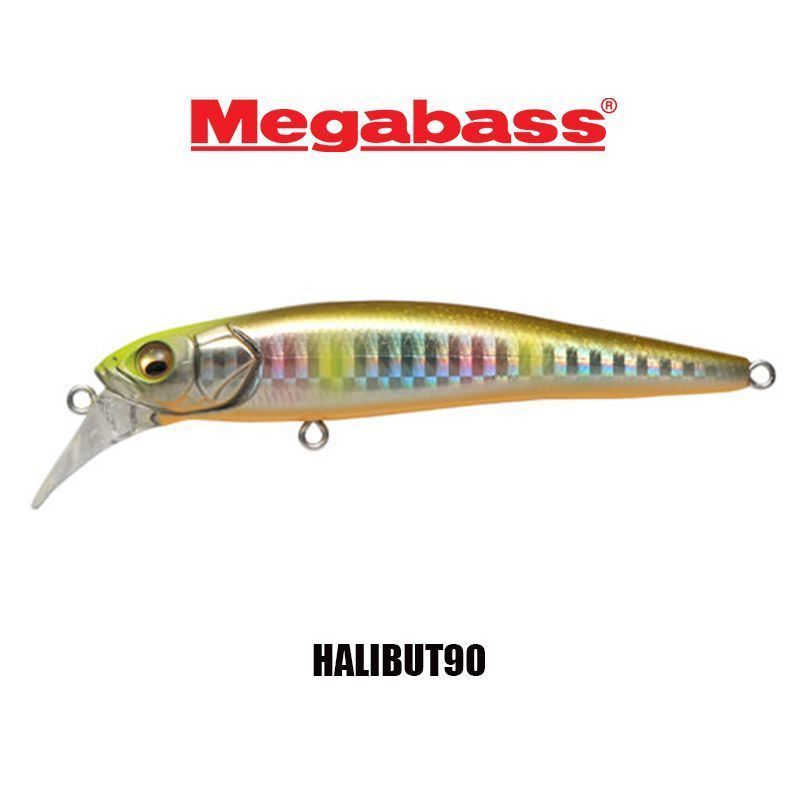 MEGABASS HALIBUT 90 mm 27 gr Sinking 6 (GLX CHART RAINBOW)