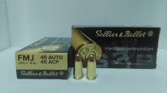 Sellier&Bellot 45 Acp. Fmj-230 Grn.Tabanca Mermisi (İNTERNET ÜZERİNDENM ALIM YAPILAMAZ GÖRSEL AMAÇLIDIR )