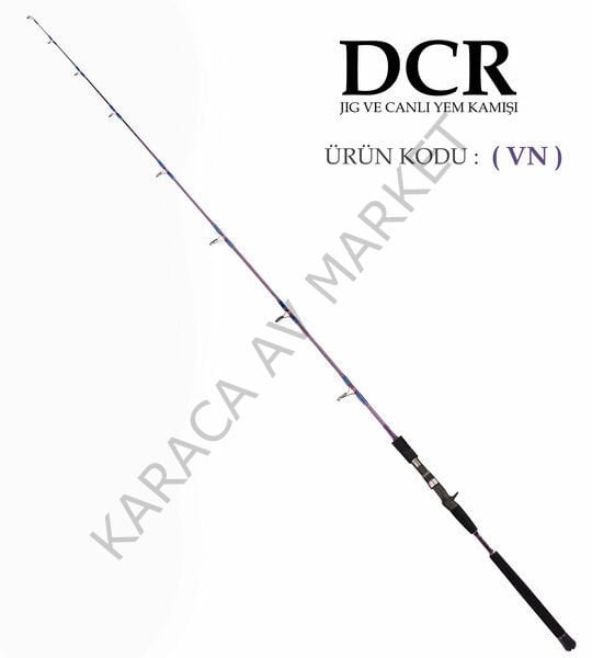 DCR HİLAL TETİKLİ JIG VE CANLI YEM KAMIŞI 185 CM 100-300 MOR