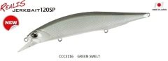 Duo Realis Jerkbait 120SP CCC3116 / Green Smelt