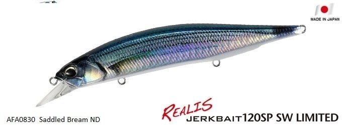 Duo Realis Jerkbait 120SP SW AFA0830 / Saddled Bream ND