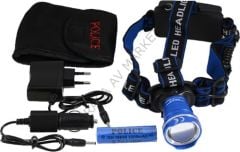 Police PS-1824 Cree T6 Led Zoom Şarj Edilebilir Kafa Feneri