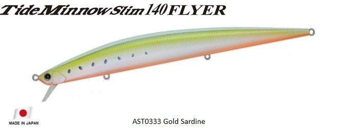 Duo Tide Minnow Slim Flyer 140 AST0333 / Gold Sardine