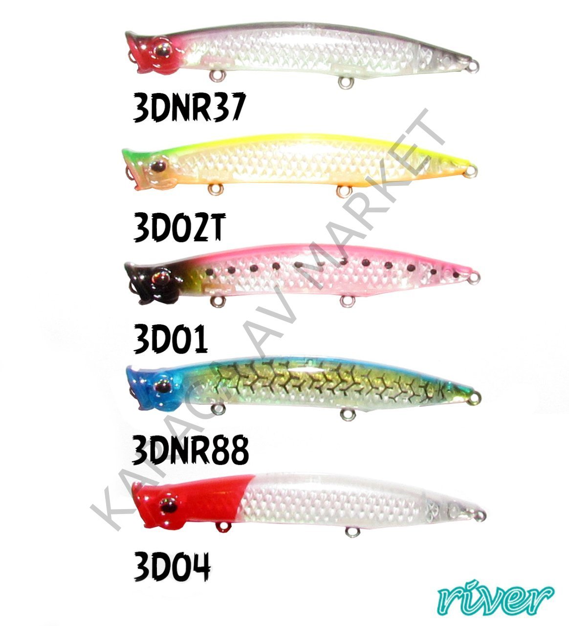 River Pop'n Catch 3D 90 9cm 8Gr Popper