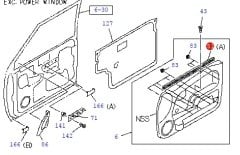 D-max Fitil Cam Sıyırıcı İç Ön Sol 2004-2012 Orjinal