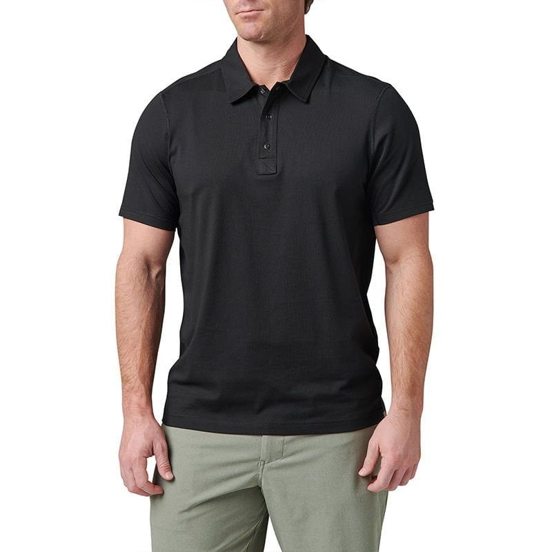 5.11 ARCHER CREST POLO BLACK T-SHIRT