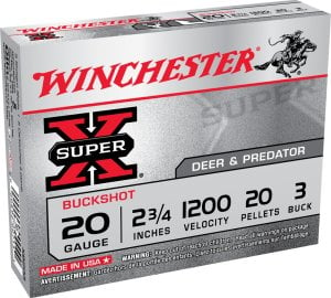 WINCHESTER (USA) BUCKSHOT 20 PELLETS - 20 CAL.