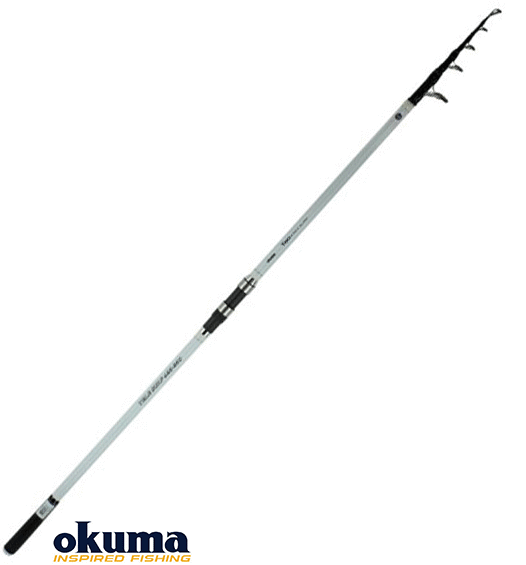 Okuma Trio Rex Tele Surf 425 cm 100-250 6 Parça White Surf Kamışı