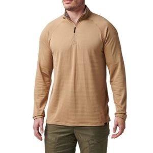 5.11 STRATOS 1/4 ZIP COYOTE SWEAT