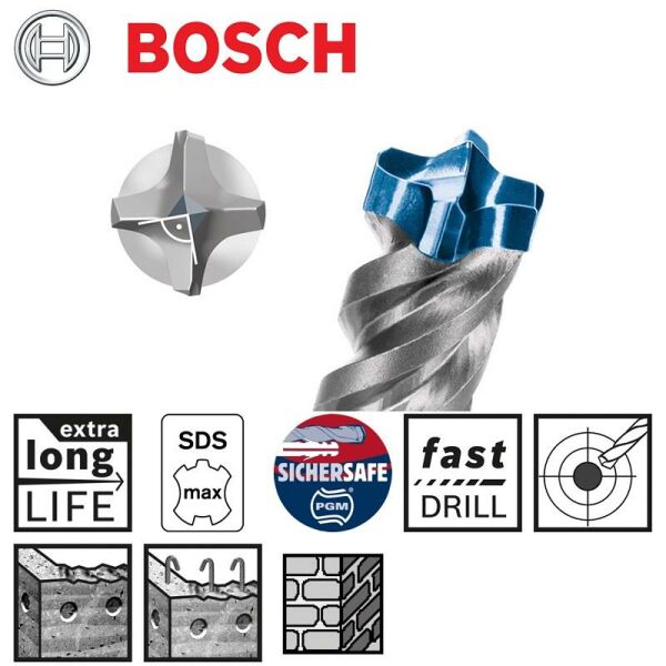 Bosch 14x340mm SDS-MAX-8X Delici Matkap Ucu