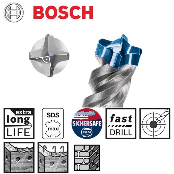 Bosch 14x540mm SDS-MAX-8X Delici Matkap Ucu