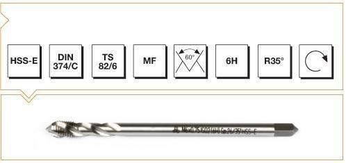 MAKİNA TAKIM HSSE DIN 374 C 35' HELİS M 14X1.5 B00105790292