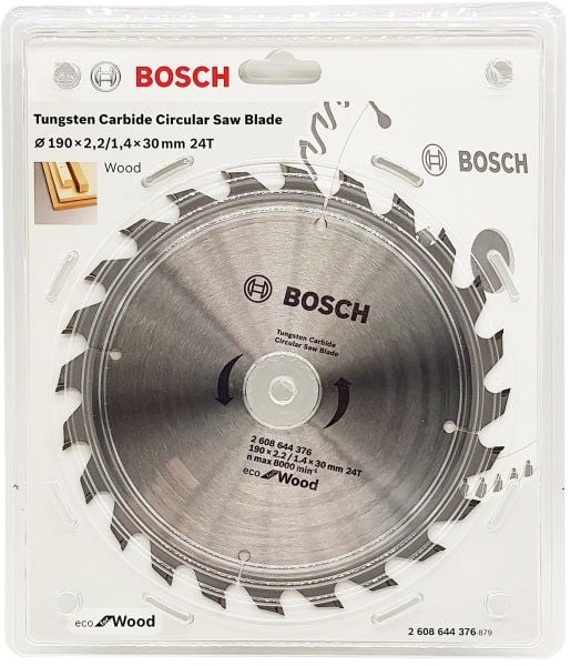 Bosch Optiline Eco Ahşap Daire Testere Bıçağı 190x30 (24 Diş)