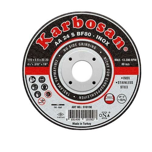 Karbosan 125x1.6x22.23 Paslanmaz Inox Çelik Kesme Diski 910410