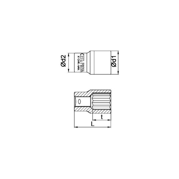 Ceta Form 1/2 12 Köşe Yıldız Lokma Anahtarlar 14mm