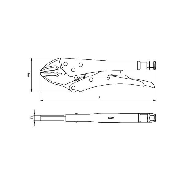 CETA FORM E51-240-2 Düz Ağızlı Ayarlı Pense 240 mm