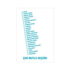 100 Sebep Kartpostal - Çok Mutlu Geçsin!