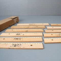 21 cm Ahşap Metalli Cetvel