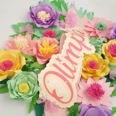 Pastel Renk Çiçekli Bebek Kapı Süsü