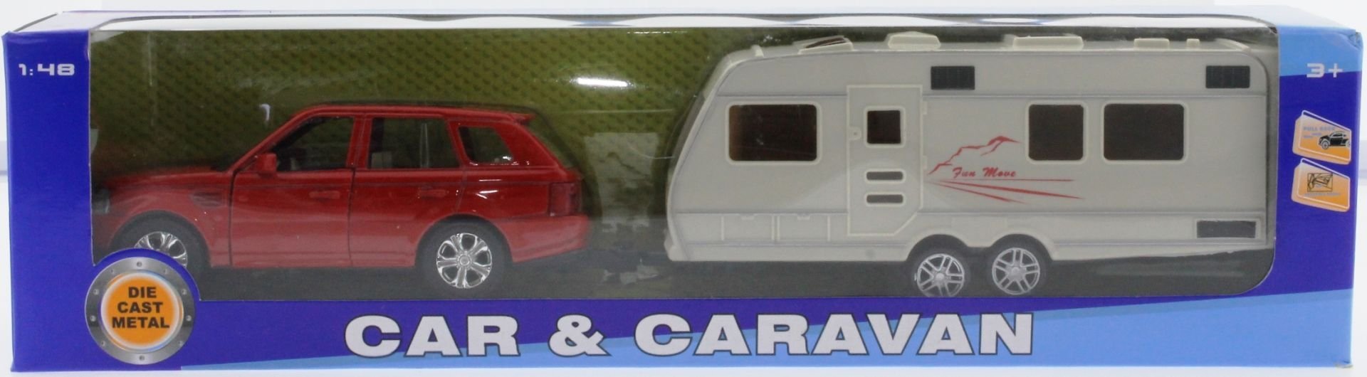 Kırmızı Metal Araçlı Karavan Mk1021