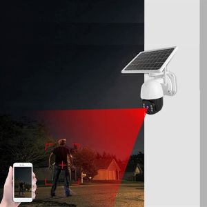Solar Panelli Su Geçirmez Gece Görüş Destekli Wifi Bağlantılı Güvenlik Kamerası