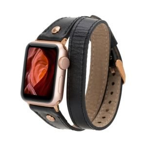 Bouletta Apple Watch Uyumlu Deri Kordon 42-44-45mm DT RG RST1