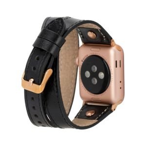 Bouletta Apple Watch Uyumlu Deri Kordon 42-44-45mm DT RG RST1