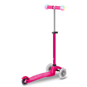 Micro Mini2Grow Deluxe Magic LED 3 Tekerlekli Scooter Pink