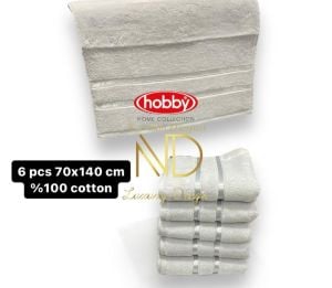 Hobby Dolce Açık Mavi 50x90 6'lı Havlu Seti