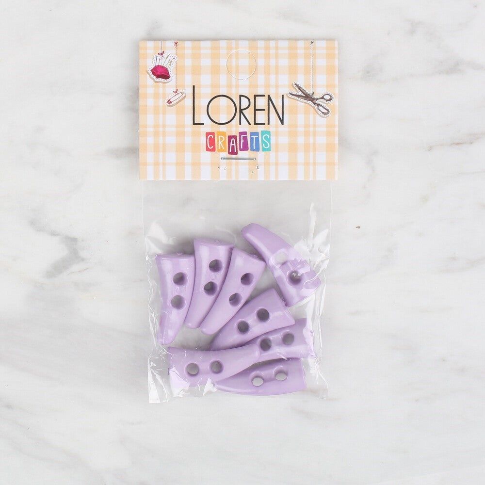 Loren Crafts 8 li lila çoban düğme - 129