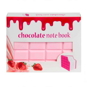 Chocolate Notebook Çilekli Çikolata Görünümlü Not Defteri