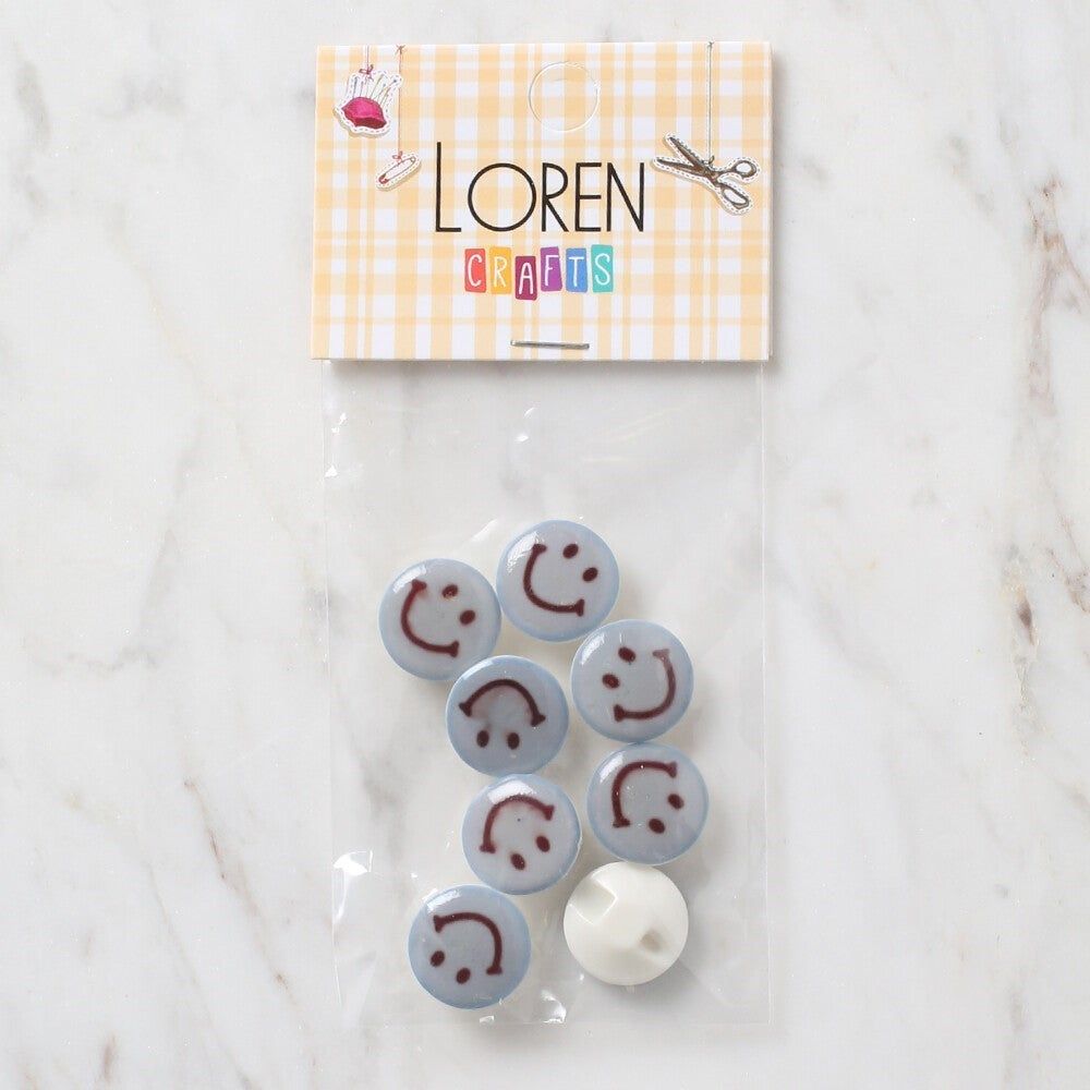 Loren Crafts 8 li Mavi Düğme - 703