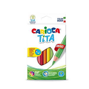 Carioca Tita Altıgen Jumbo Kuru Boya Kalemi 12’li 42789