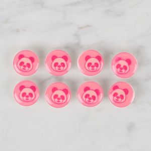 Loren Crafts 8 li Pembe Panda Düğme - 708