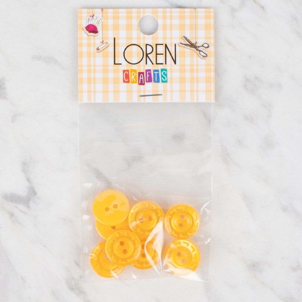 Loren Crafts 8 li Sarı Düğme - 193