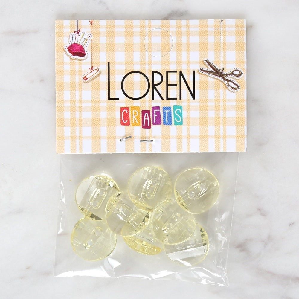 Loren Crafts 8'li Sarı Düğme - 3067