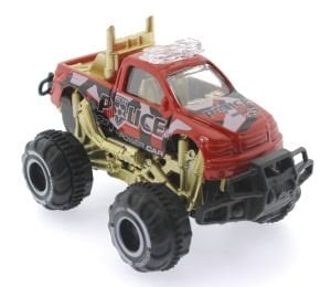 Çek Bırak Mini Off Road Kırmızı Polis Aracı