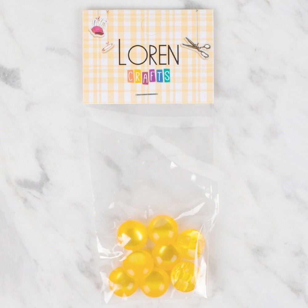 Loren Crafts 8 li Sarı Düğme - 42