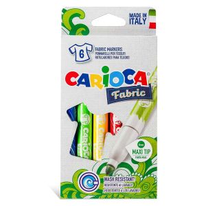 Carioca Kumaş Keçeli Boya Kalemi Maxi 6'lı