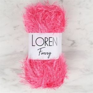 Loren Furry Koyu Pembe El Örgü İpi - RF016 - 34050