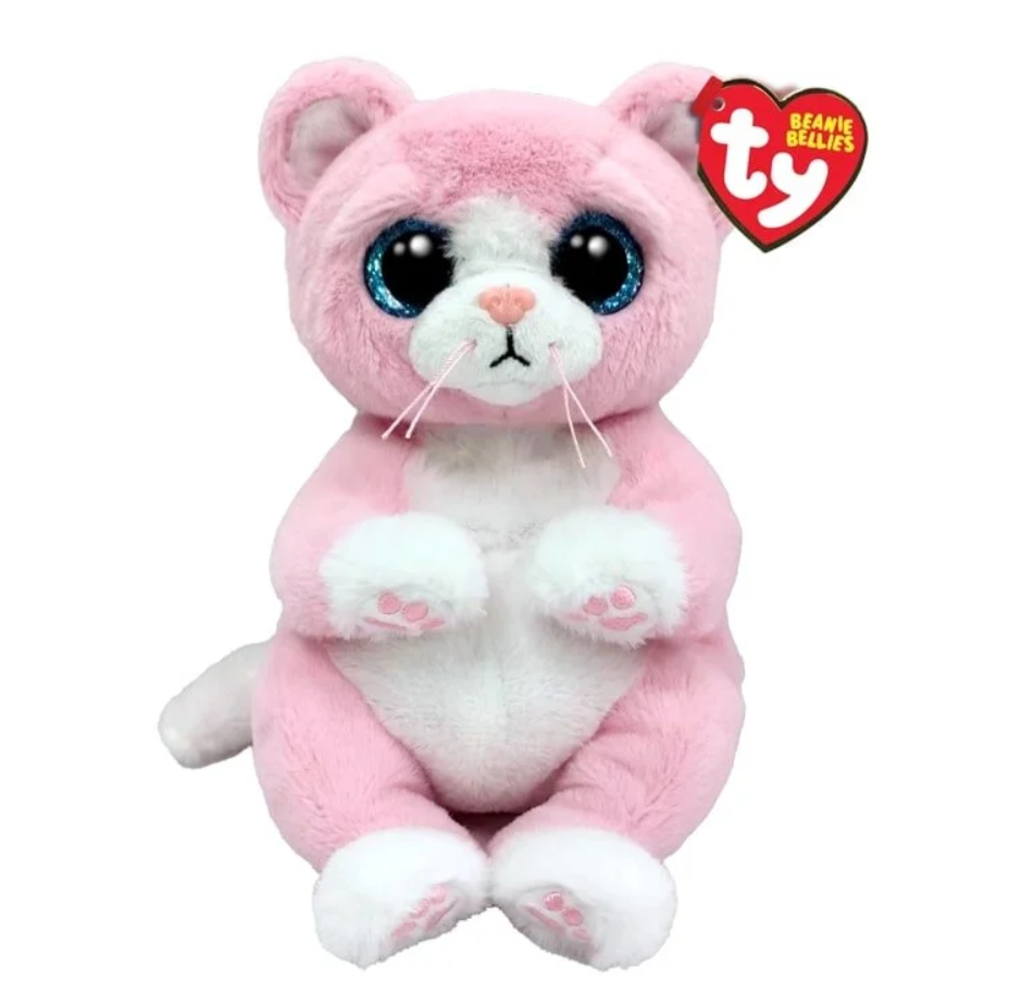 Ty Beanie Bellies Oturan Peluş Pembe Kedi Lillibelle 21 cm